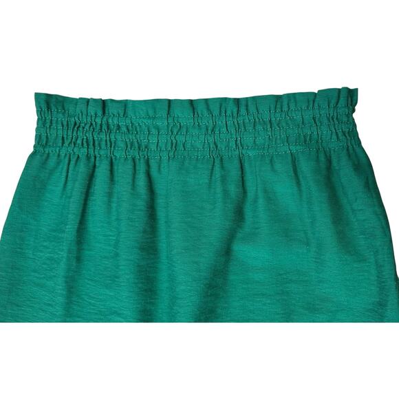 2/$30 J. Crew Crinkle City Mini Skirt Green Pull On Size 00 - Picture 5 of 8